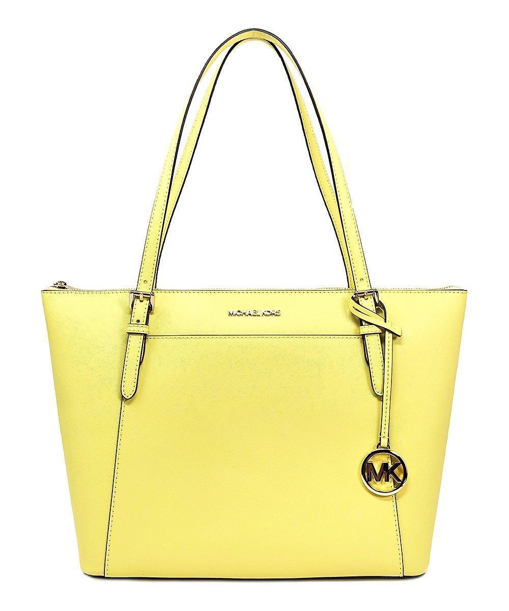 Michael Kors Ciara Gul Stor Topp Zip Totebag