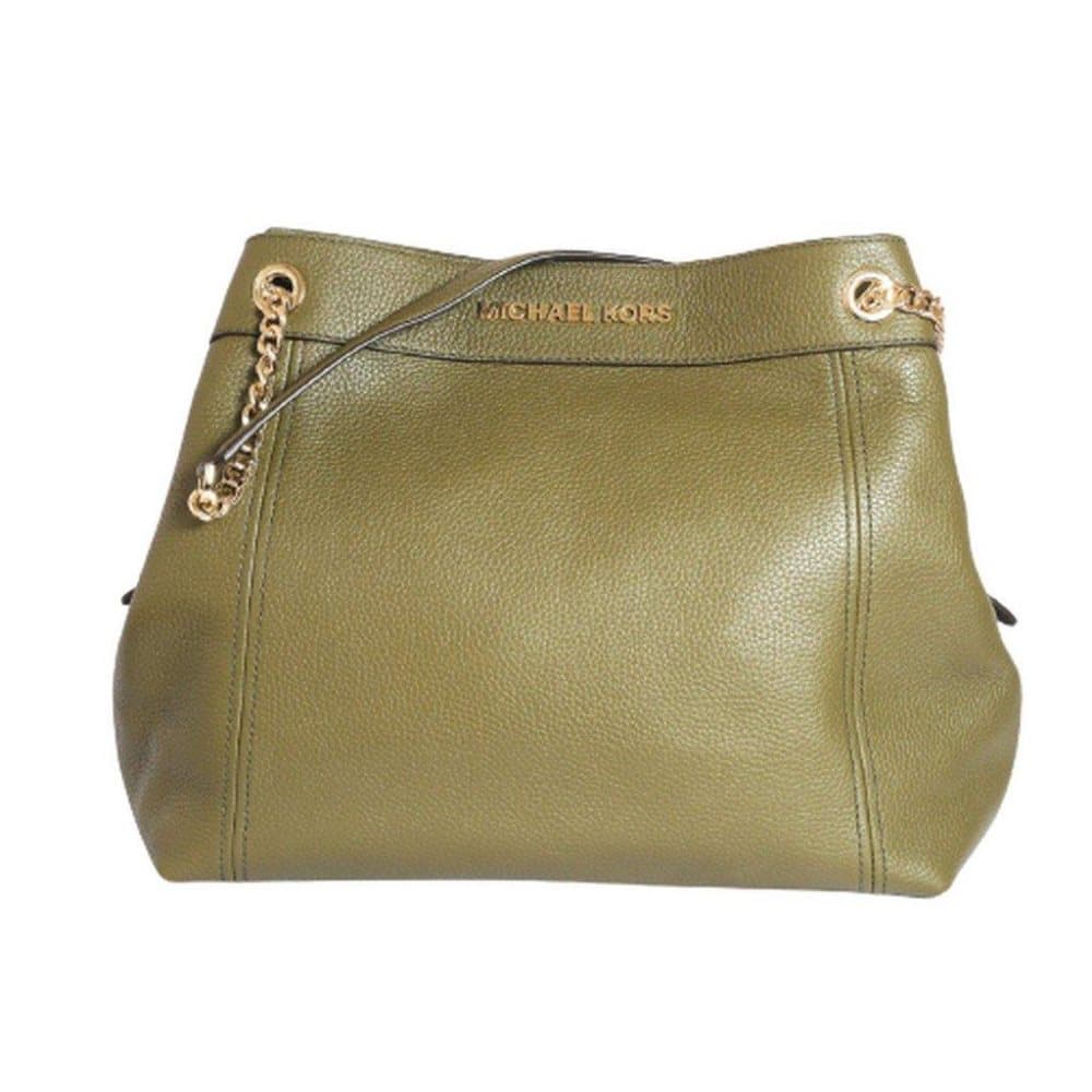 Michael Kors Jet Set Grön Stor Kedja Totebag