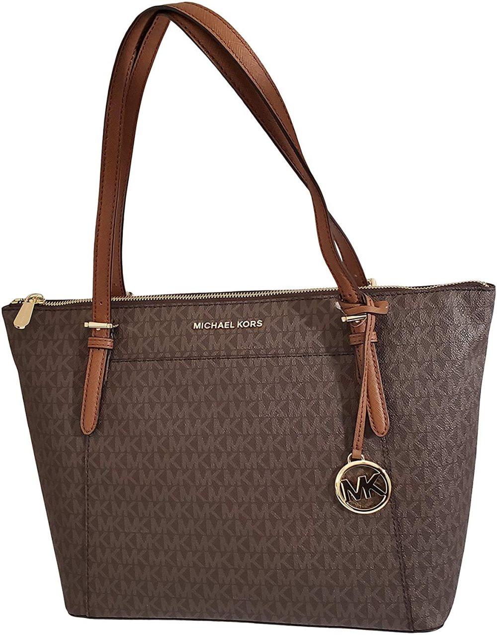 Michael Kors Ciara Brun Stor Topp Zip Totebag