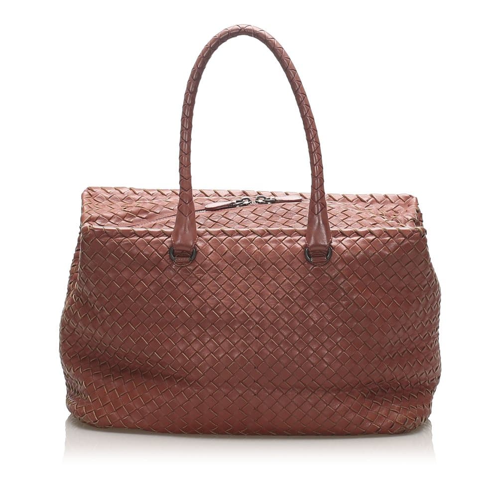 Bottega Veneta Intrecciato Leather Tote Pink