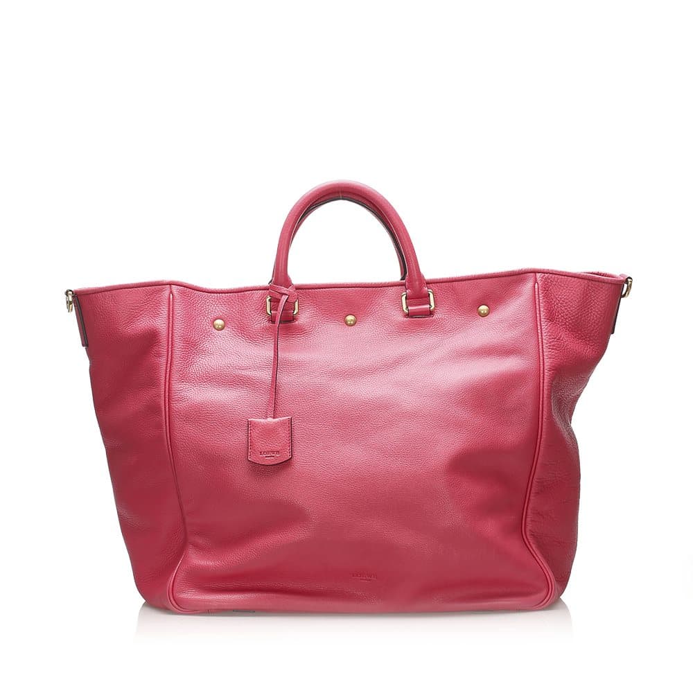 Loewe Leather Tote Bag Pink