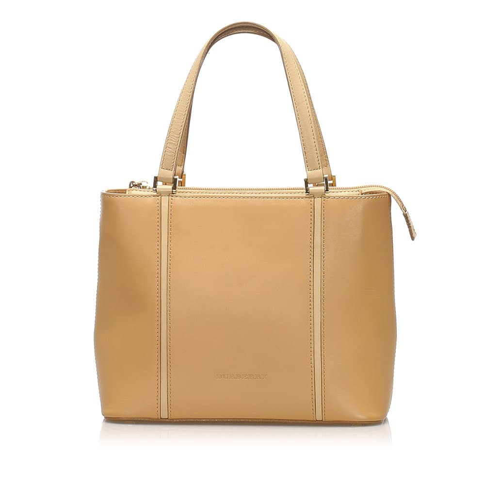 Burberry Leather Tote Bag Brown