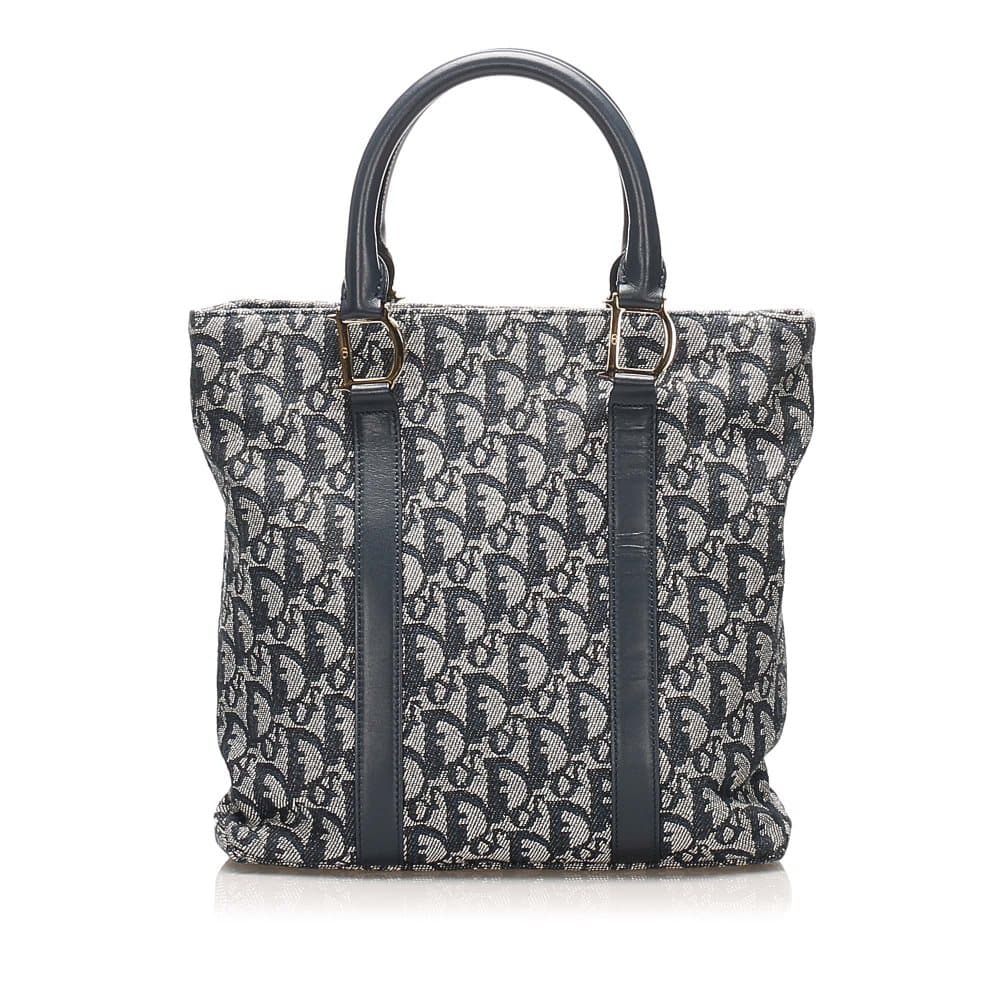 Dior Dior Oblique Canvas Tote Bag Blue
