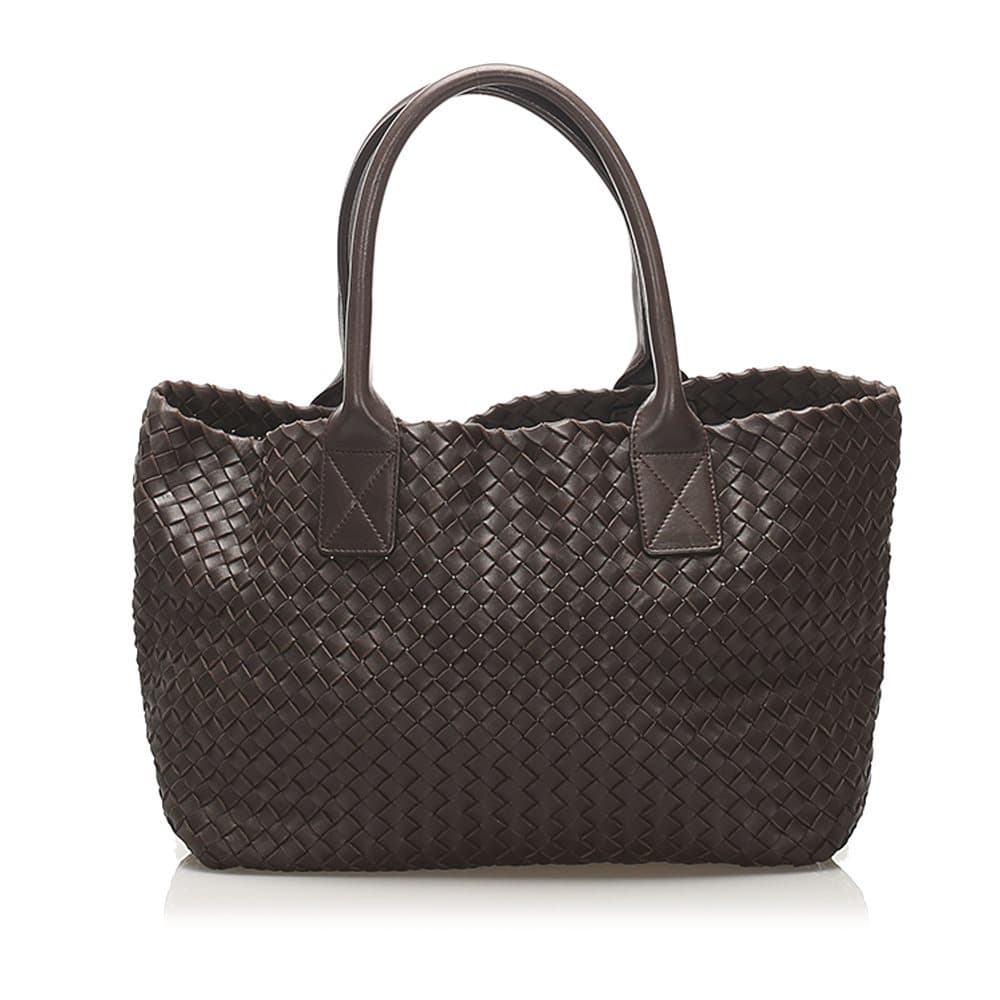 Bottega Veneta Intrecciato Leather Tote Bag Brown