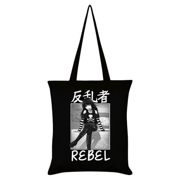 Tokyo Spirit Rebel indkøbstaske Black/White One Size