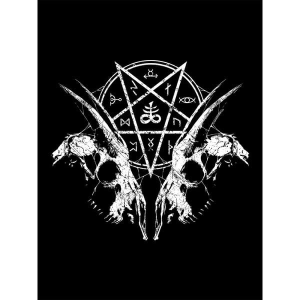 Grindstore Goat Skull Pentagram Tote Bag