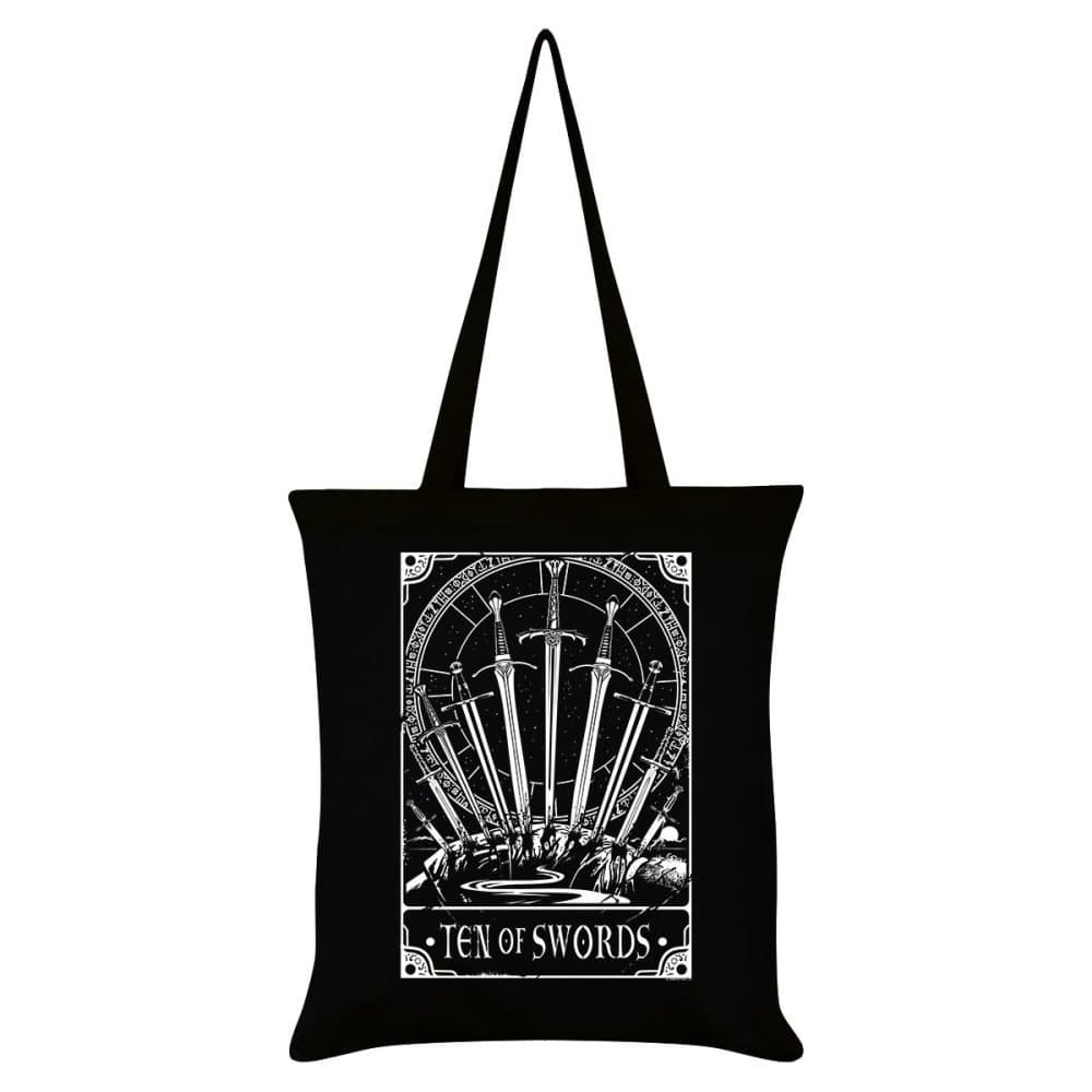 Deadly Tarot Tio av svärd Tote Bag