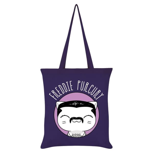VI Pets Freddie Purcury indkøbstaske Violet/White One Size