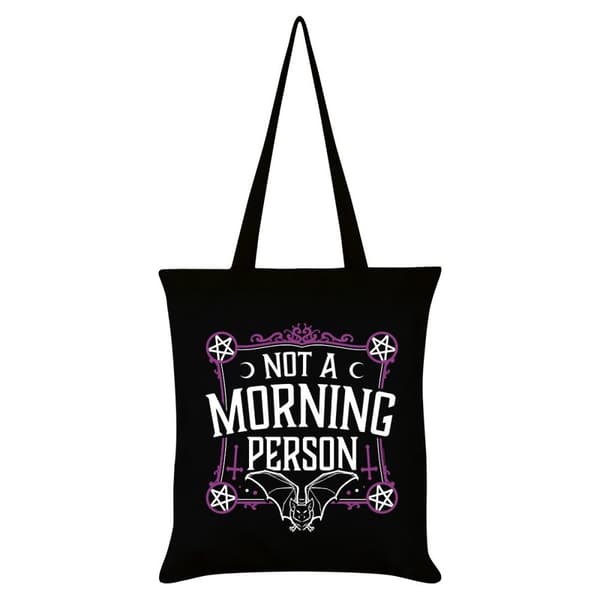 Grindstore Not A Morning Person Tote Bag Black One Size