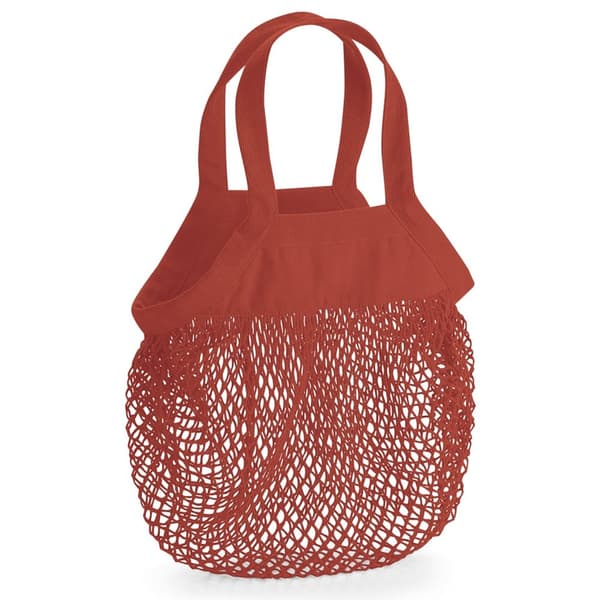 Westford Mill Mini Mesh Tote Bag Rusty Orange One Size