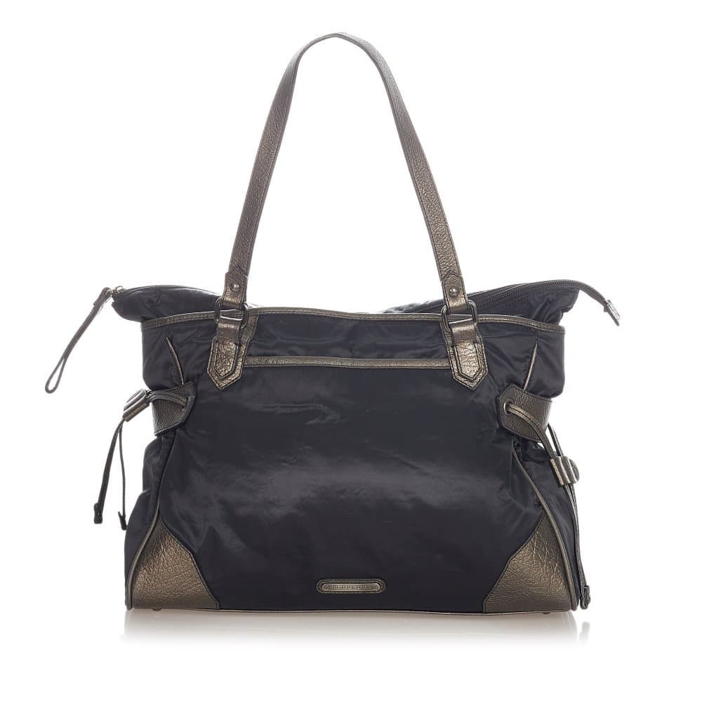 Pre-owned Burberry Nylon Tote Bag Black