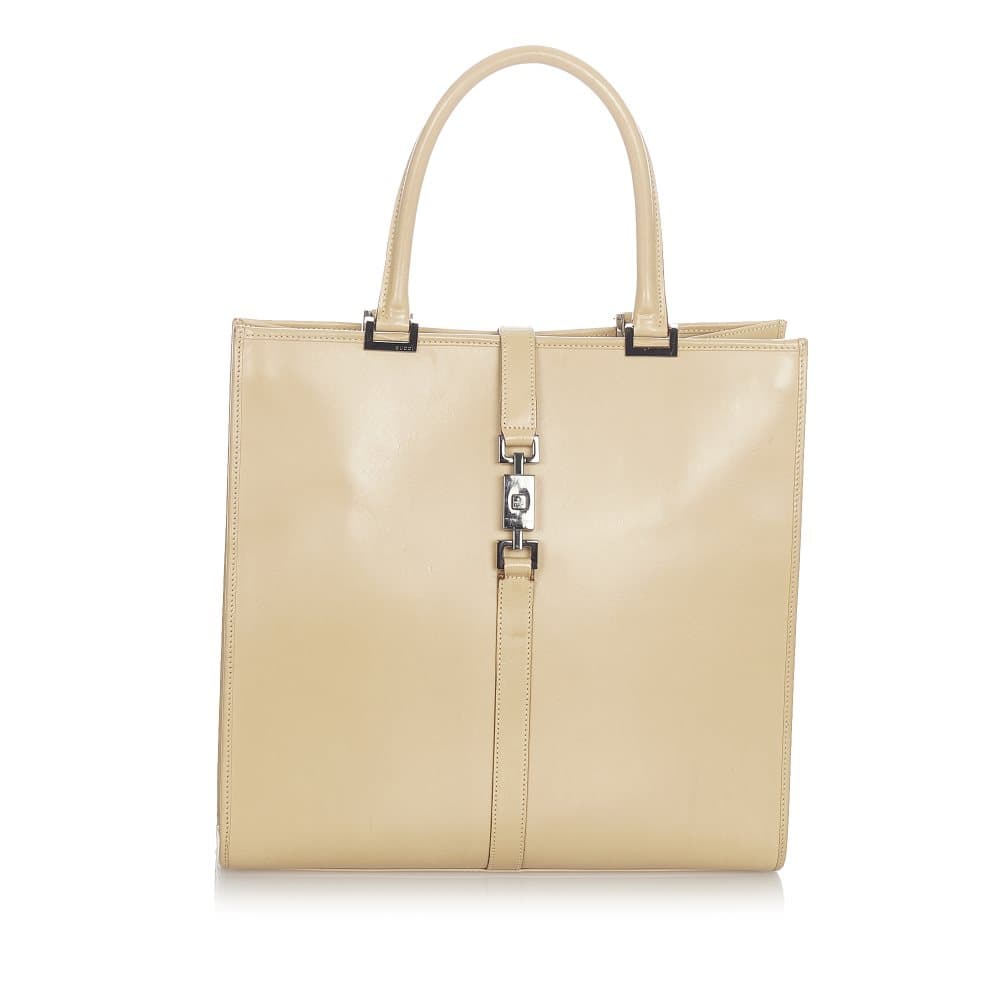 Pre-owned Gucci Jackie Leather Tote Bag Brown