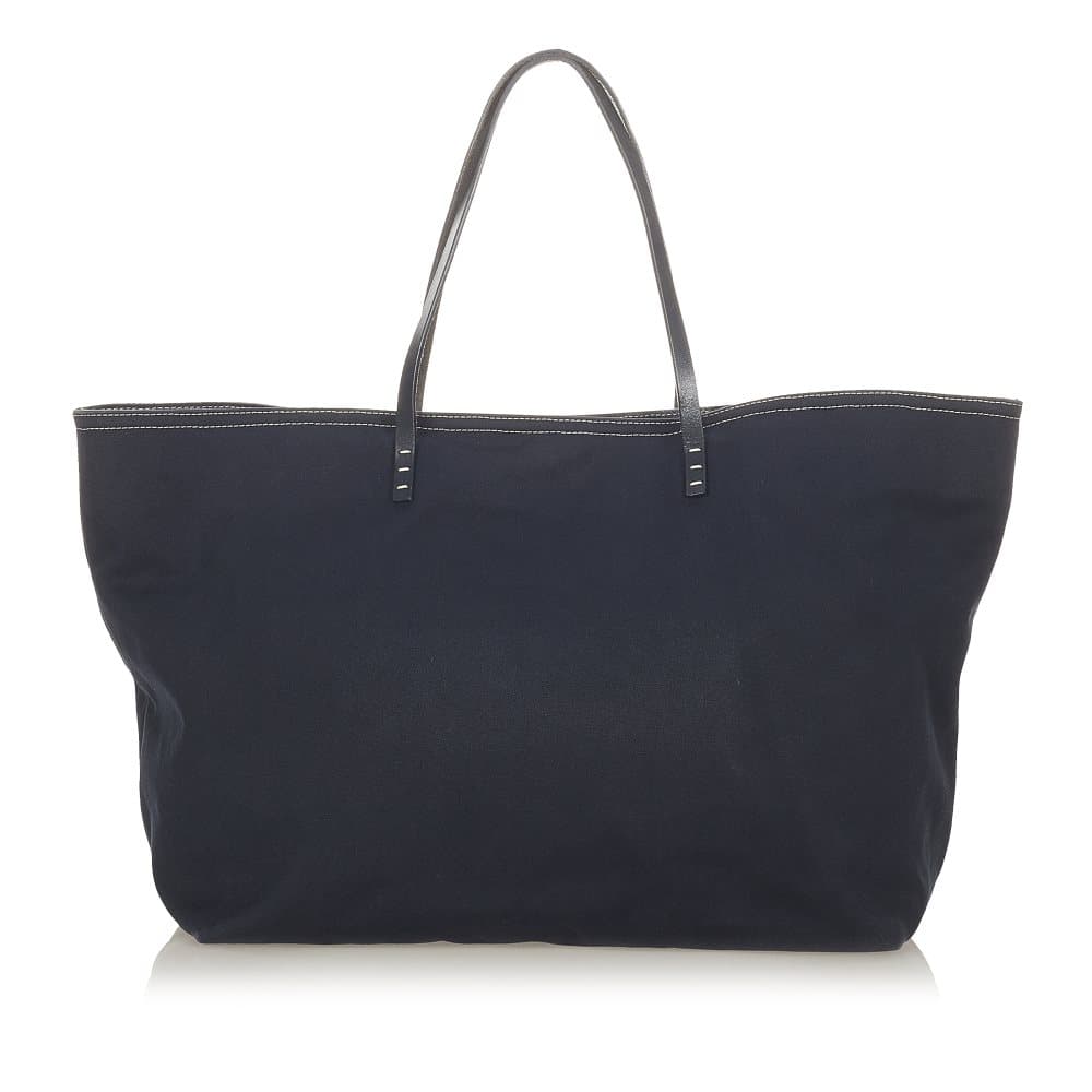 Pre-owned Fendi Canvas Tote Bag Black