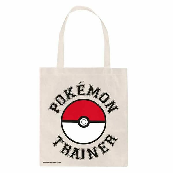 Pokemon Trainer Canvas Tote Bag Cream/Red/White One Size