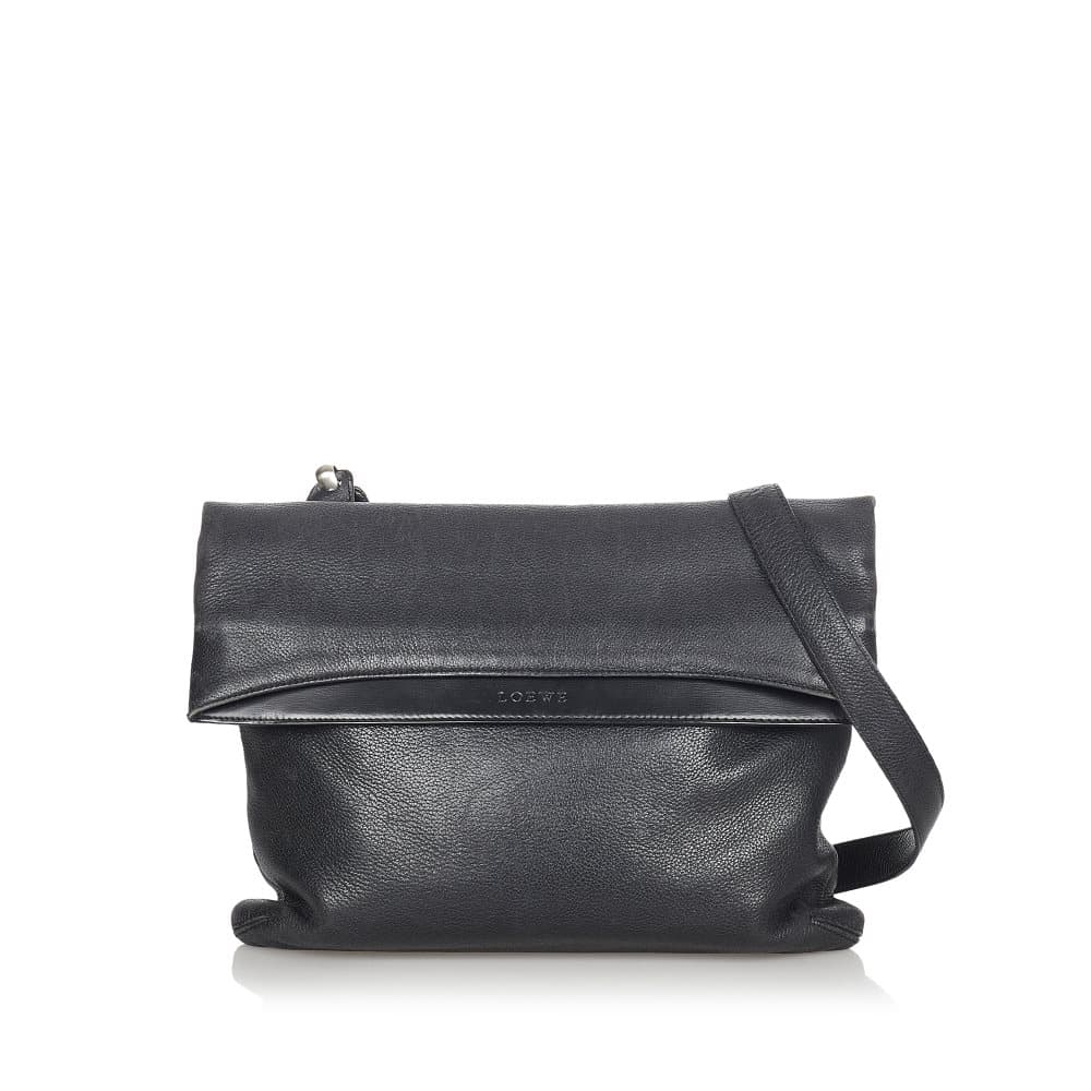 Pre-owned Loewe Leather Tote Bag Black
