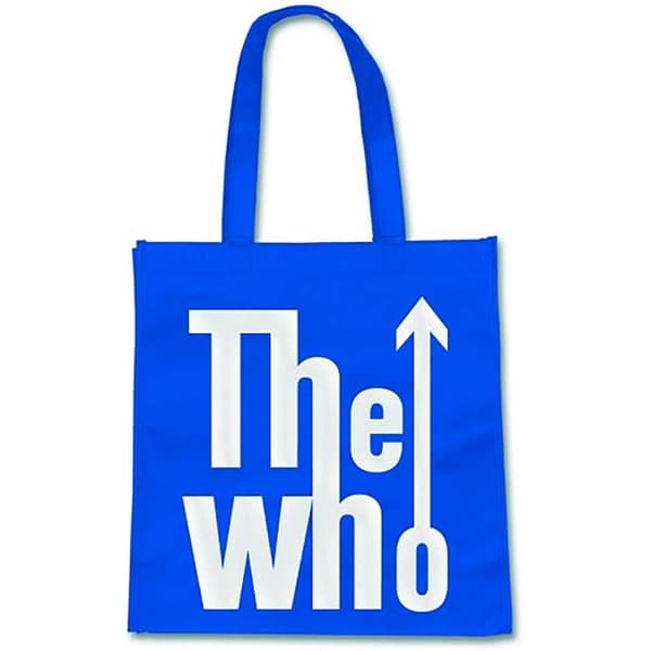 The Who Tote Bag Eco Shopper Bag Classic Band Logo Official Blue One Size