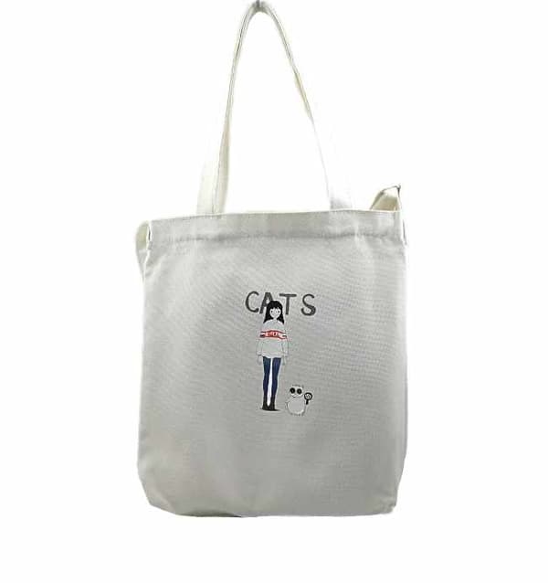 Canvas Bag Shoulder Strap - Cat