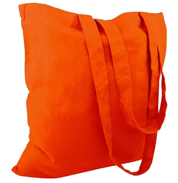 Cotton Bag Two Long Handles - Orange 3 pcs