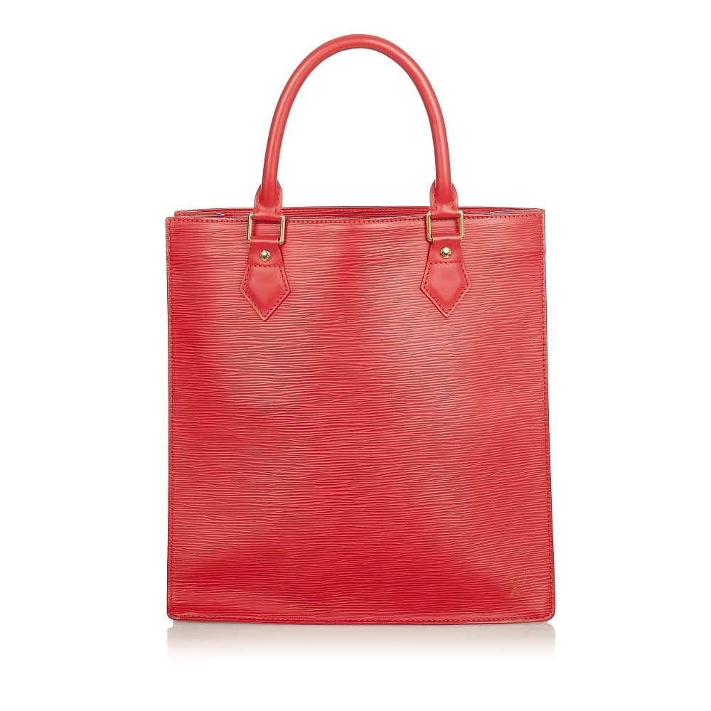 Pre-owned Louis Vuitton Epi Sac Plat PM Red