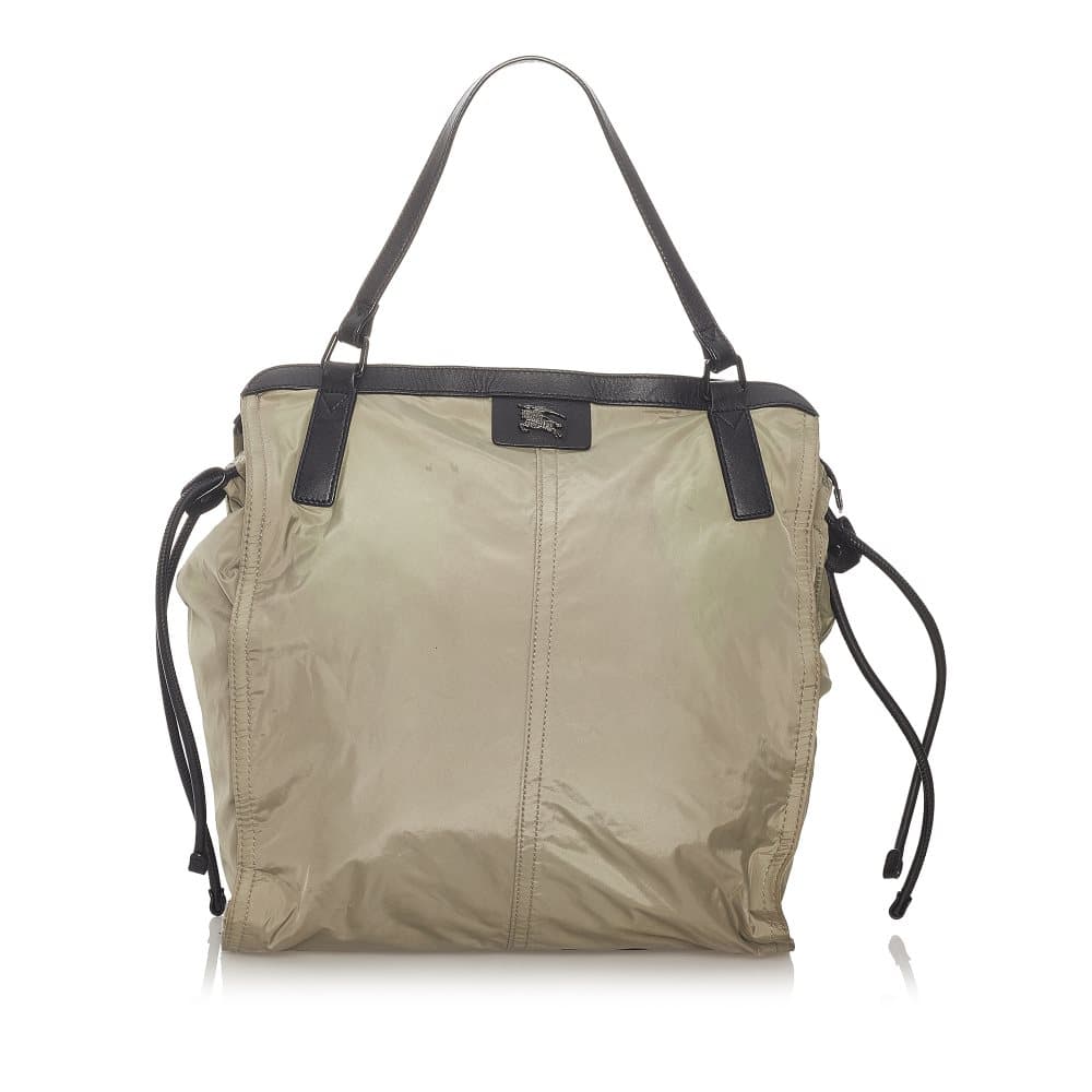 Pre-owned Burberry Buckleigh Nylon Tote Bag Brown