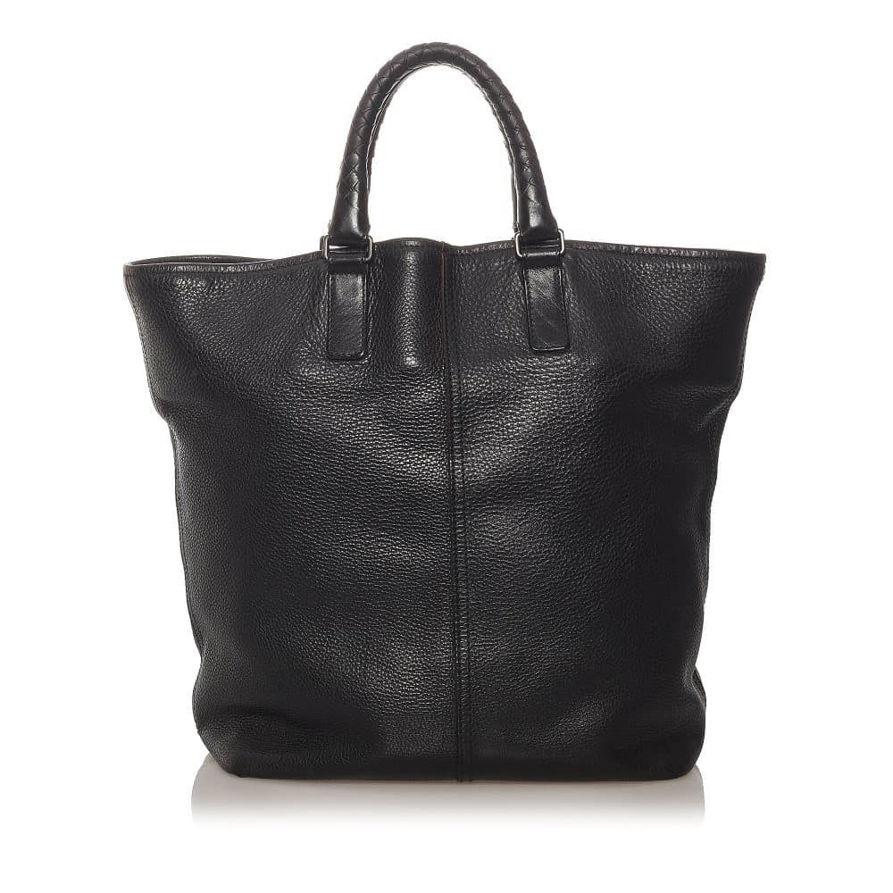 Pre-owned Bottega Veneta Leather Tote Bag Black