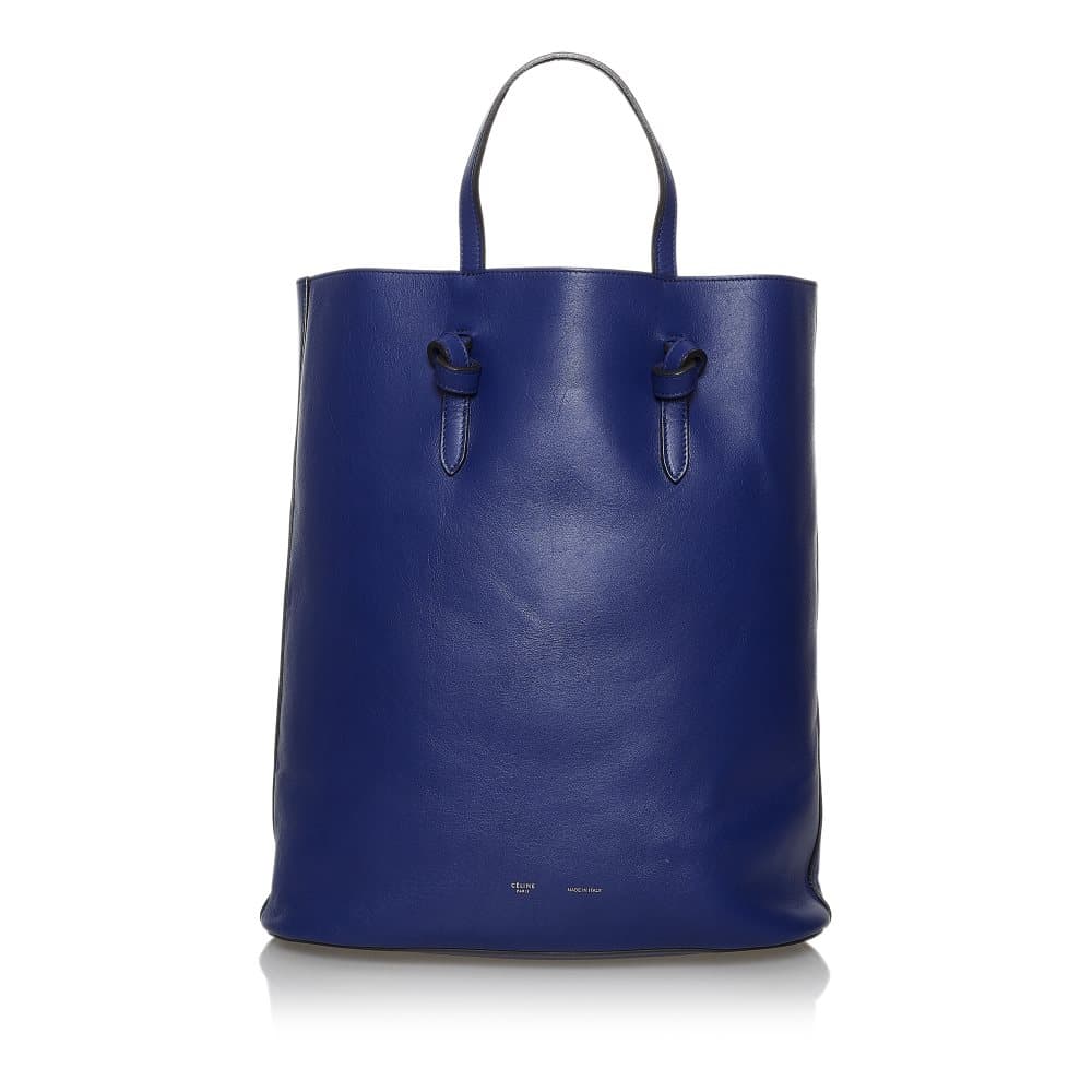 Pre-owned Celine Leather Tote Bag Blue