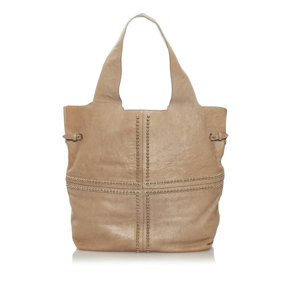 Pre-owned Givenchy Nightingale Leather Tote Bag Brown
