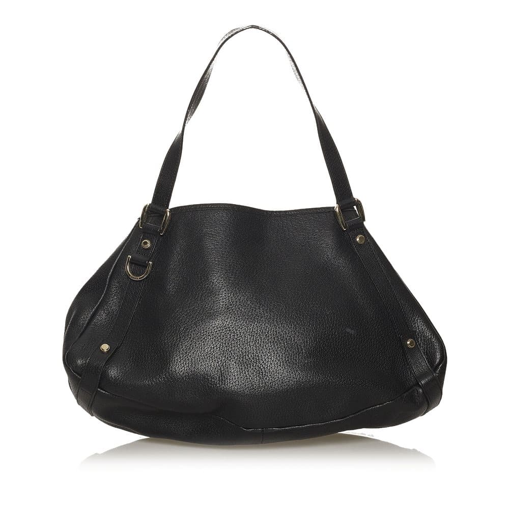 Pre-owned Gucci Pelham Leather Tote Bag Black