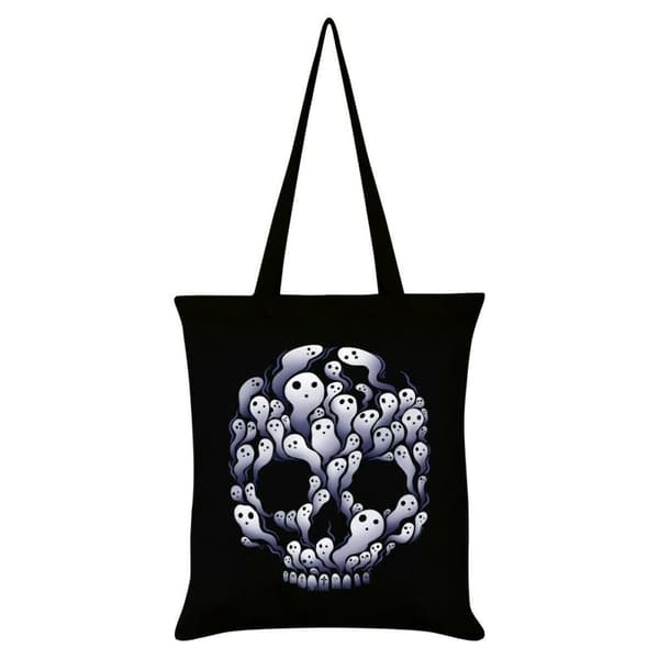 Grindstore Skull Tote Bag Black/White One Size