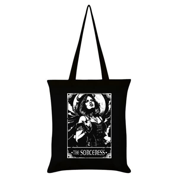 Deadly Tarot The Sorceress Tote Bag Black/White One Size