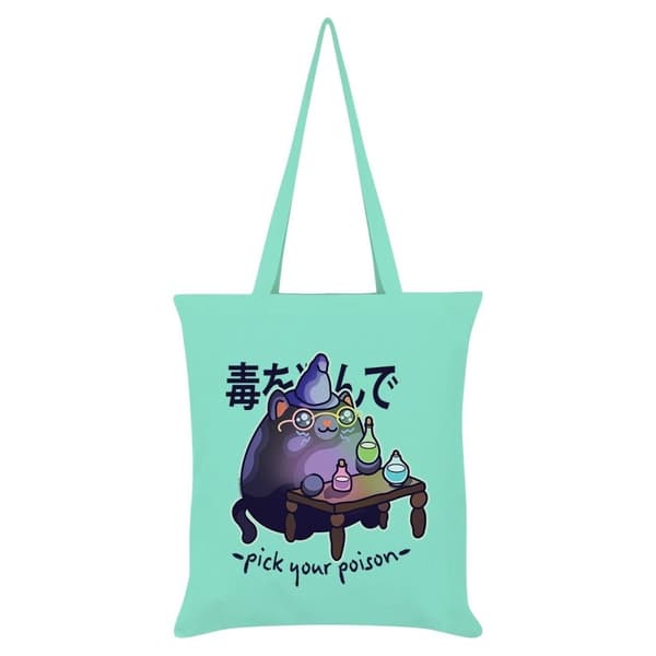 Kawaii Coven Pick Your Poison Tote Bag Mint Green/Black One Size