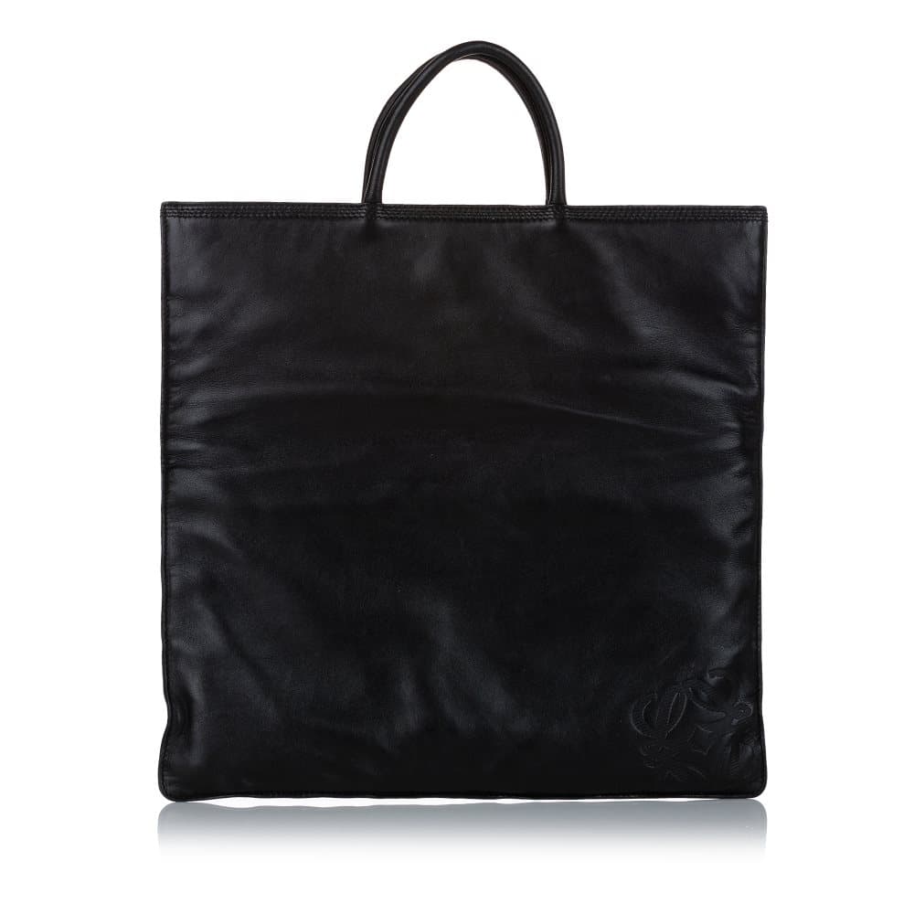 Pre-owned Loewe Leather Tote Bag Black