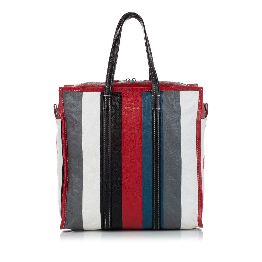 Pre-owned Balenciaga Bazar Shopper Lambskin Leather Tote Bag Multi