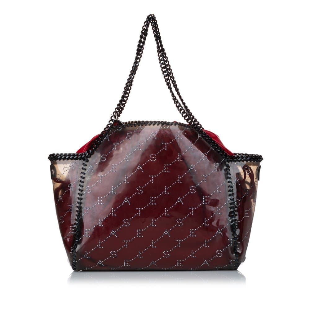 Pre-owned Stella McCartney Falabella Transparent Tote Bag Red
