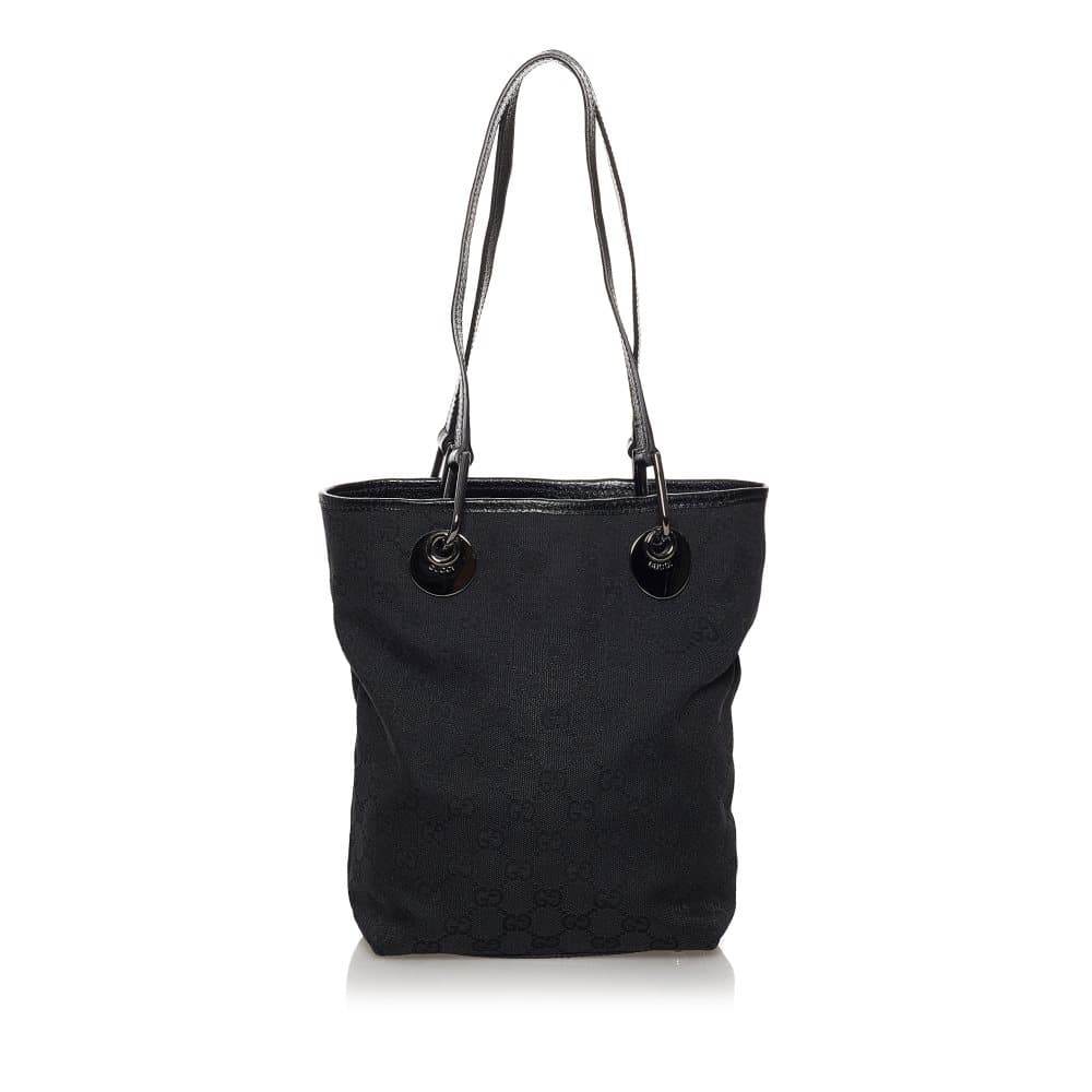 Pre-owned Gucci GG Canvas Eclipse Tote Bag Black