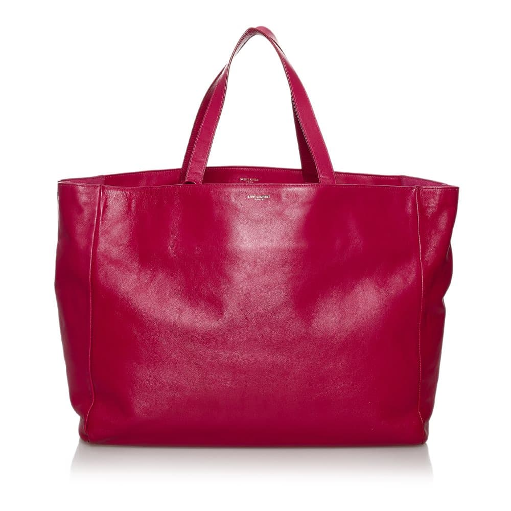 Pre-owned Saint Laurent EastWest Leather Tote Bag Red