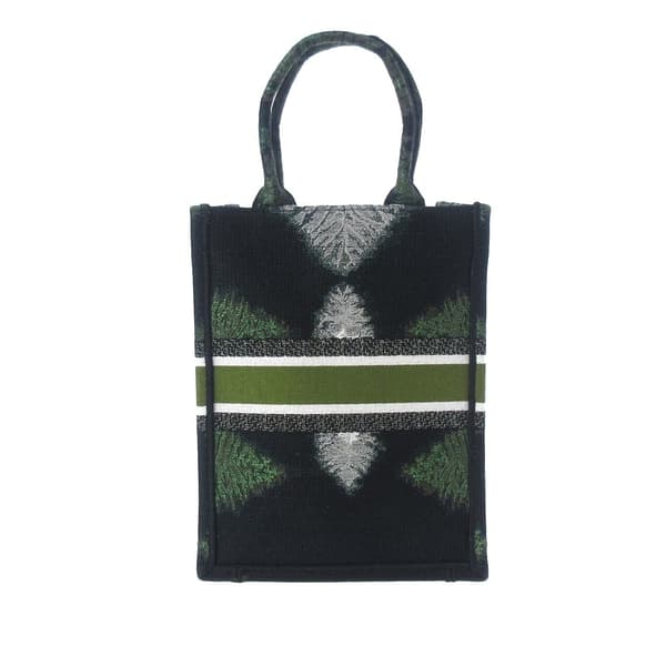 Pre-owned Dior Tie Dye Vertical Book Tote Green