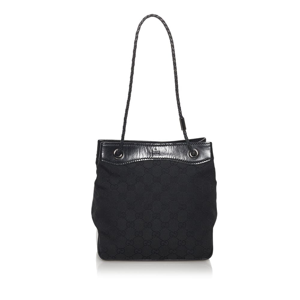 Pre-owned Gucci GG Canvas Gifford Tote Bag Black