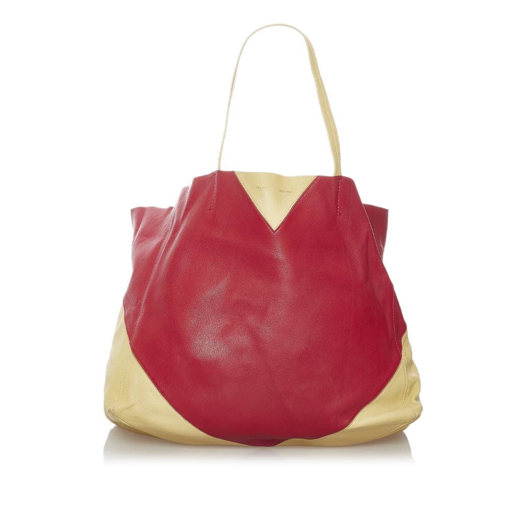 Pre-owned Celine Horizontal Coeur Cabas Tote Bag Red