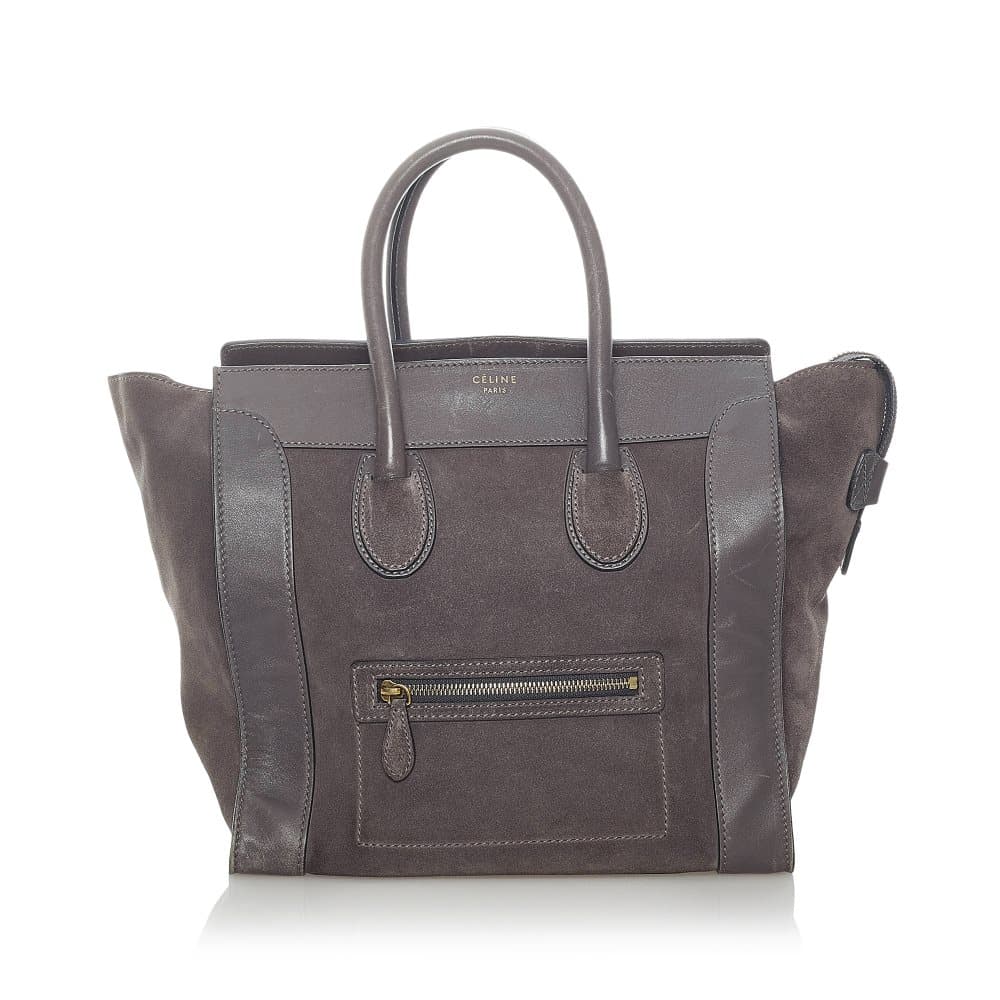 Pre-owned Celine Mini Luggage Leather Tote Bag Brown