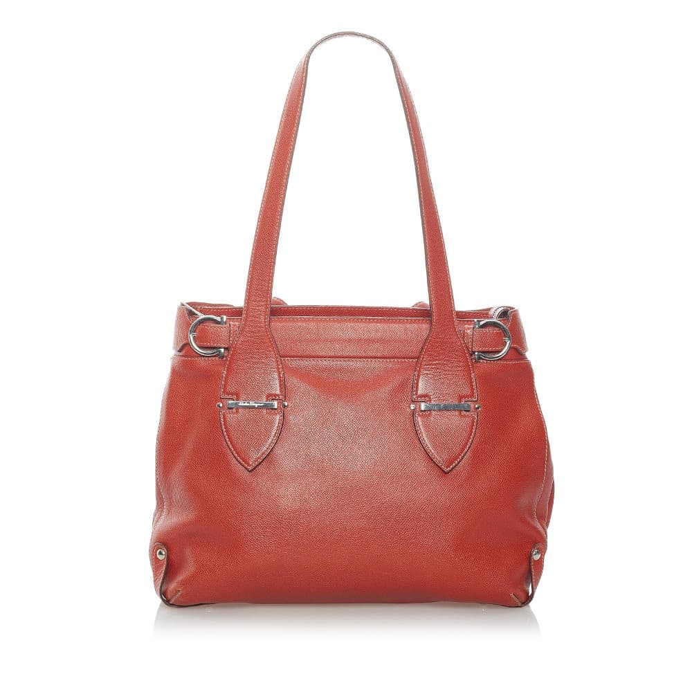 Pre-owned Ferragamo Leather Tote Bag Red
