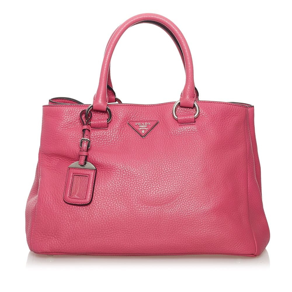 Pre-owned Prada Vitello Daino Tote Bag Pink