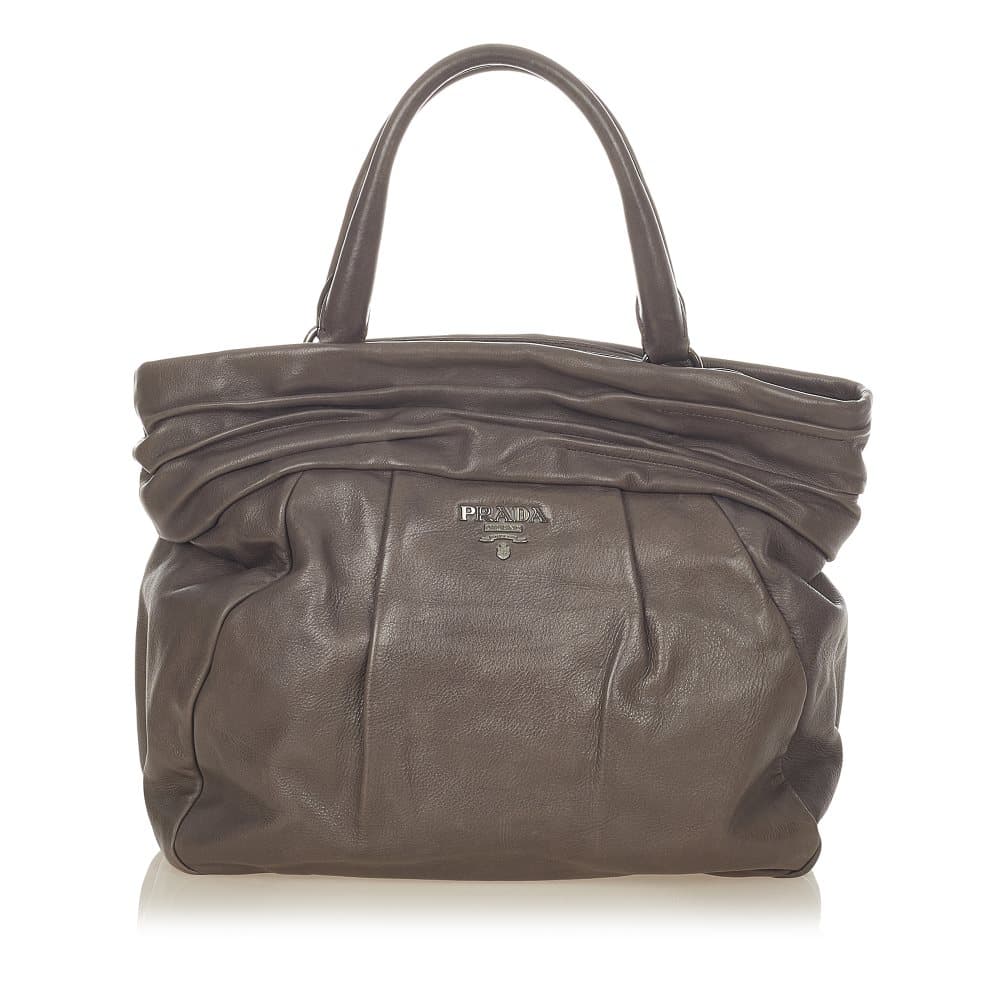 Pre-owned Prada Leather Tote Bag Brown