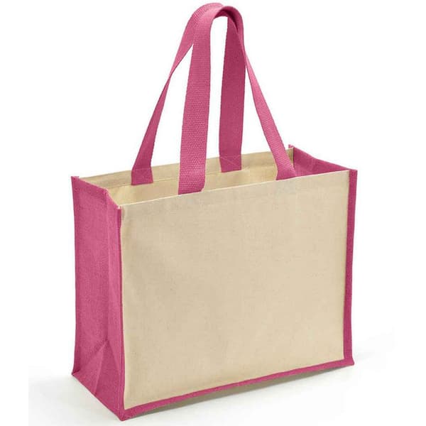 Brand Lab Jute Canvas Shopper