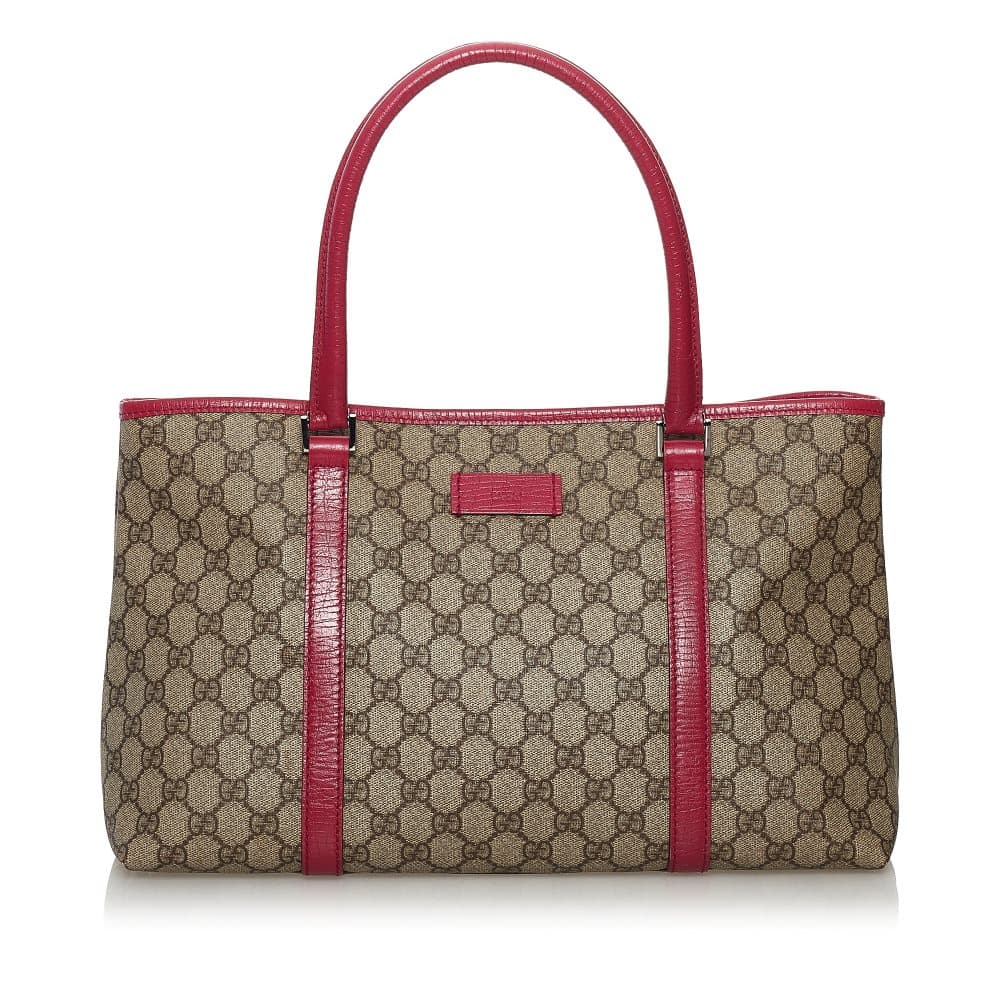 Pre-owned Gucci GG Supreme Joy Tote Bag Brown