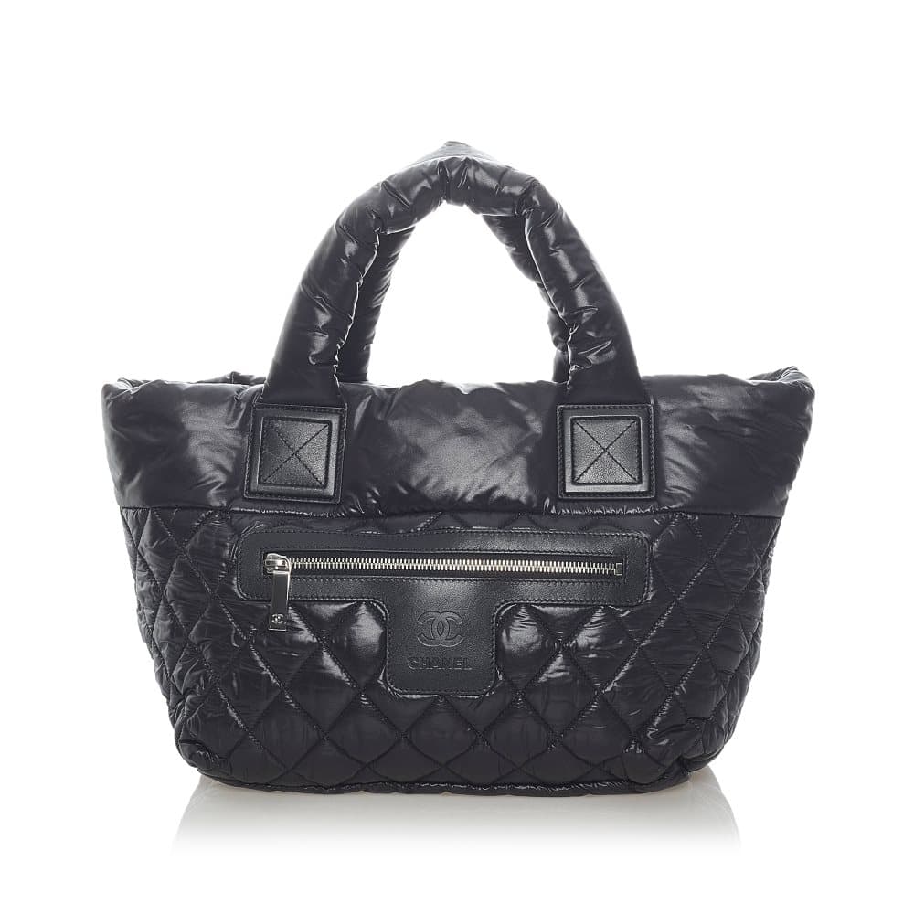 Pre-owned Chanel Coco Cocoon Tote Bag Black