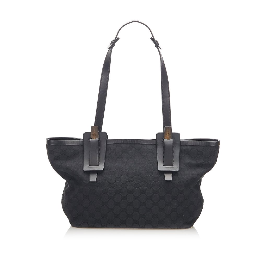 Pre-owned Gucci GG Canvas Shoulder Bag Black Product Image