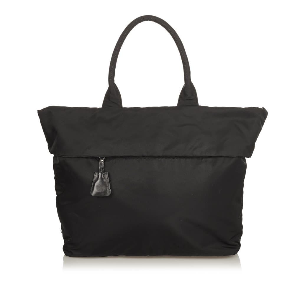 Pre-owned Prada Tessuto Reversible Tote Bag Black