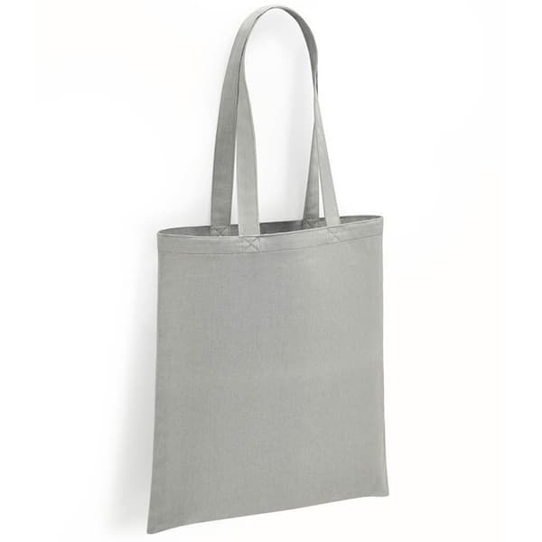 Brand Lab Organic Cotton Long Handle Shopper Bag Silver One Size
