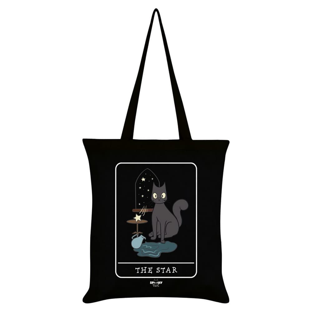Spooky Cat Star Tarot Tote Bag